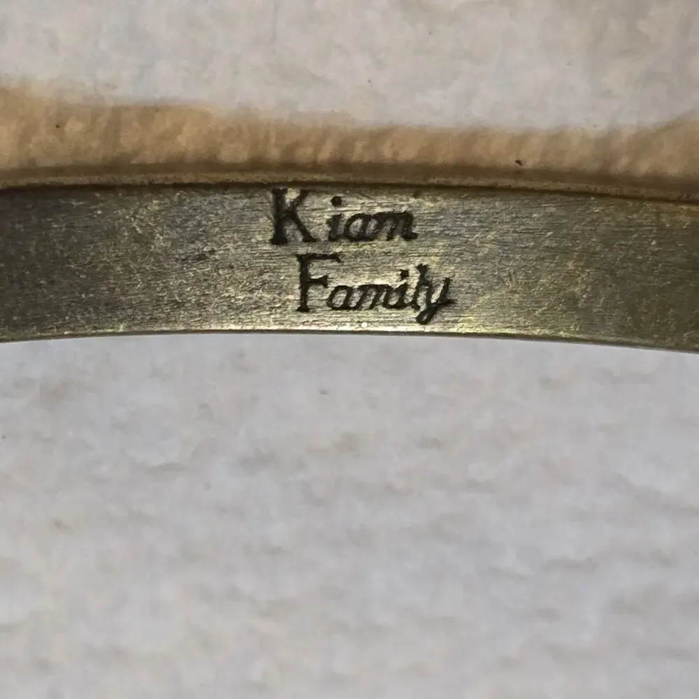 LIA SOPHIA KIAM FAMILY BRONZE‎ CUT CRYSTAL CUFF BANGLE BRACELET